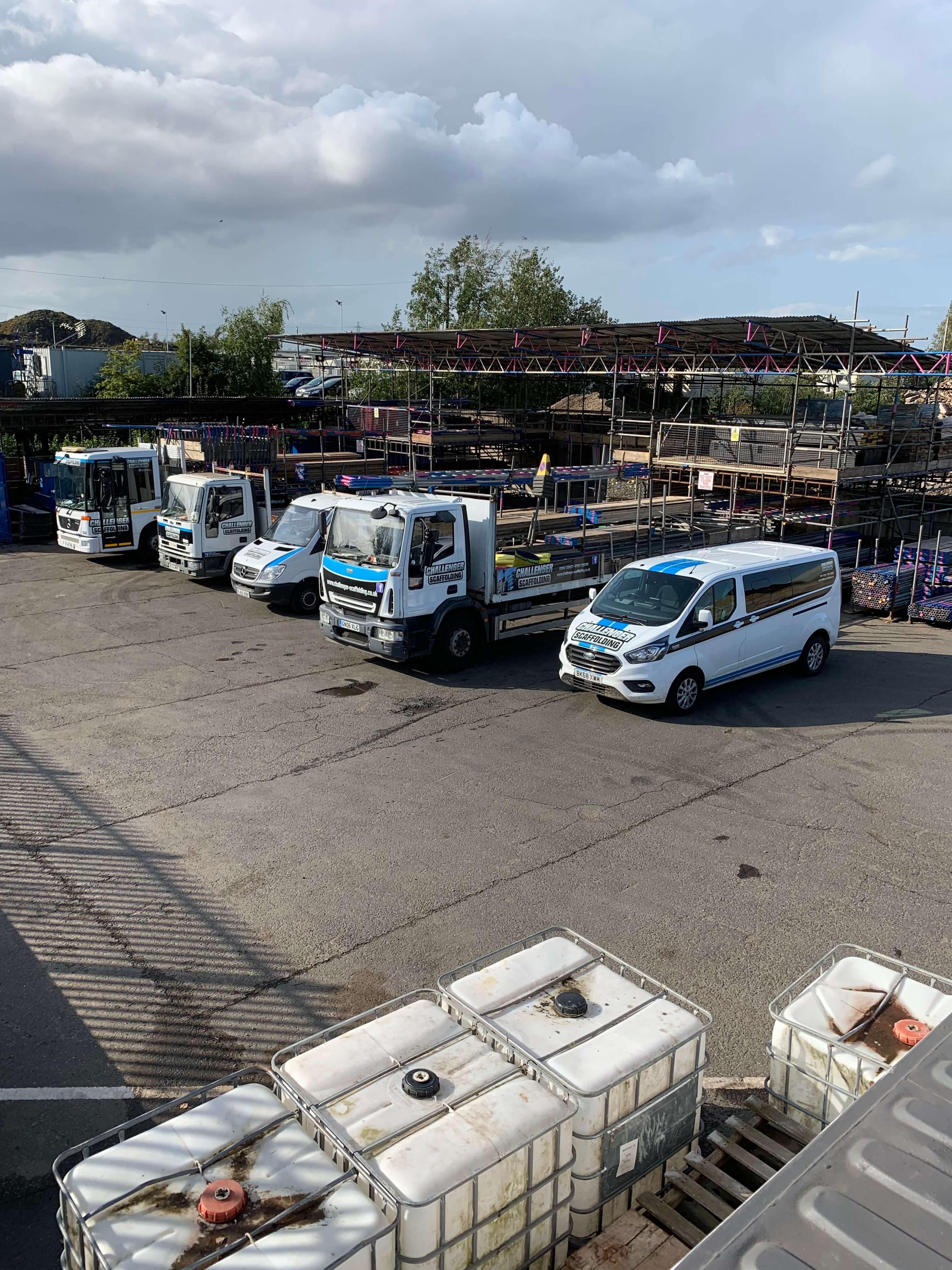 Scaffolding vehicles yard